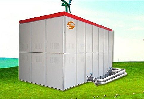 煙臺卓越1000kw10萬平米學(xué)校煤改電專用，固體蓄熱電鍋爐